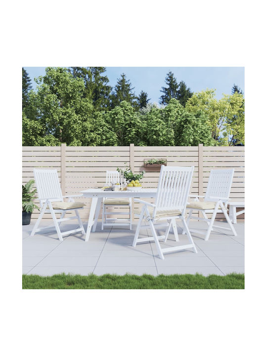 vidaXL Pernă Scaunului De Grădină Waterproof Albă 4 Bucăți 50x50cm