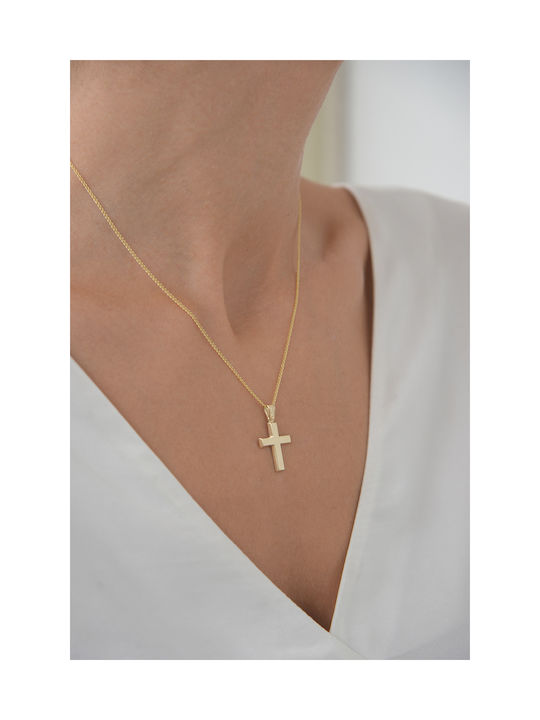 Kritsimis Gold Kreuz 14K mit Kette