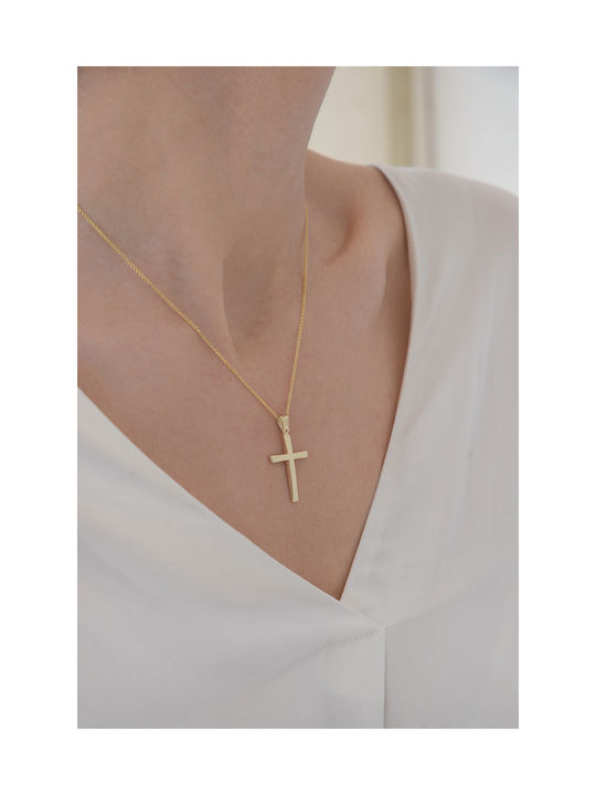 Kritsimis Women's Gold Cross 14K with Chain