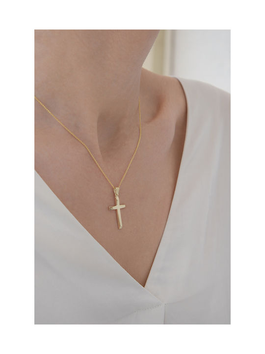 Kritsimis Women's Gold Cross 14K with Chain