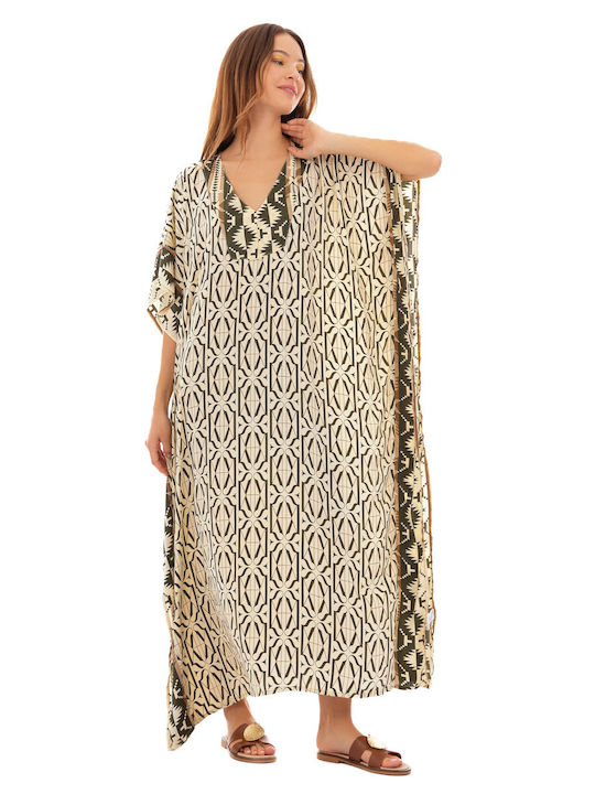 Platinum Fashion Women's Caftan Beachwear Earthy Shades