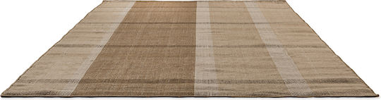 Brink & Campman Zona Block Stripe Lucrat manual Covor De exterior Rectangular Cashew