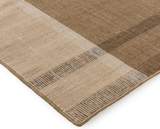 Brink & Campman Zona Block Stripe Lucrat manual Covor De exterior Rectangular Cashew