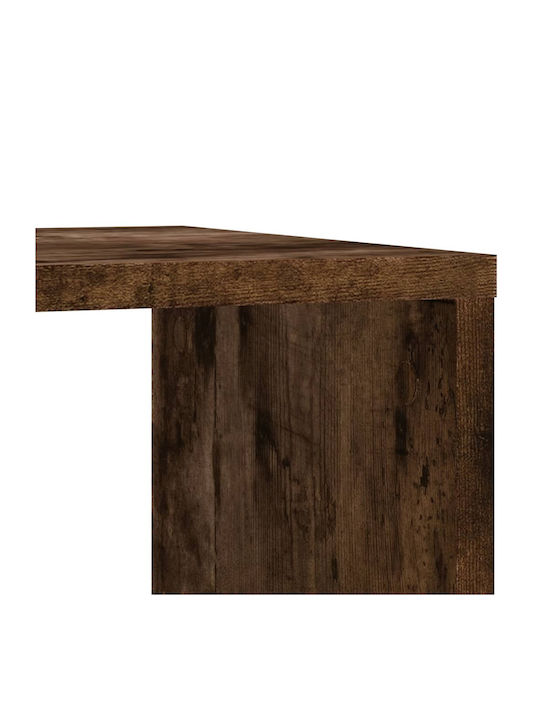 vidaXL Beistelltisch Rechteckig Holz mit Rädern Rauchfichte M50xT30xH55cm