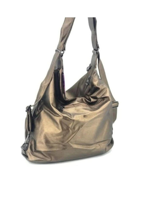 Mega Bag Damen Tasche Rucksack Gold