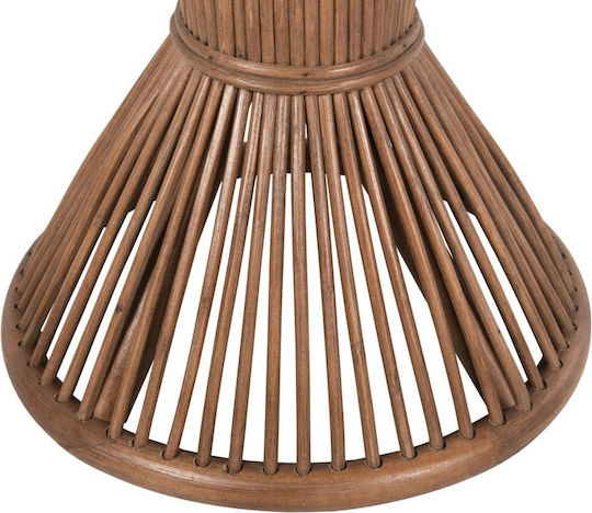 Masă Laterală Rotundă Circe Din Bambus Maro M40xL40xÎ45.5cm