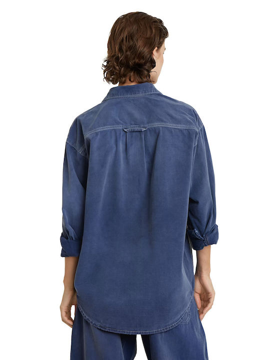 G-Star Raw Langärmelig Damen Hemd Indigo