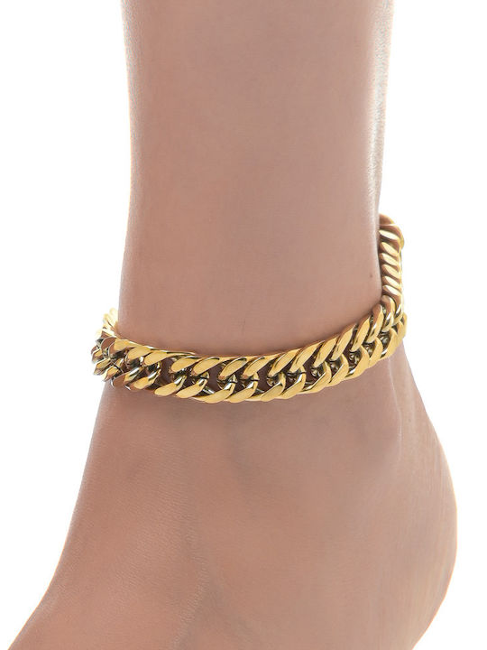 Bracelet Anklet Chain made of Steel Gold Plated