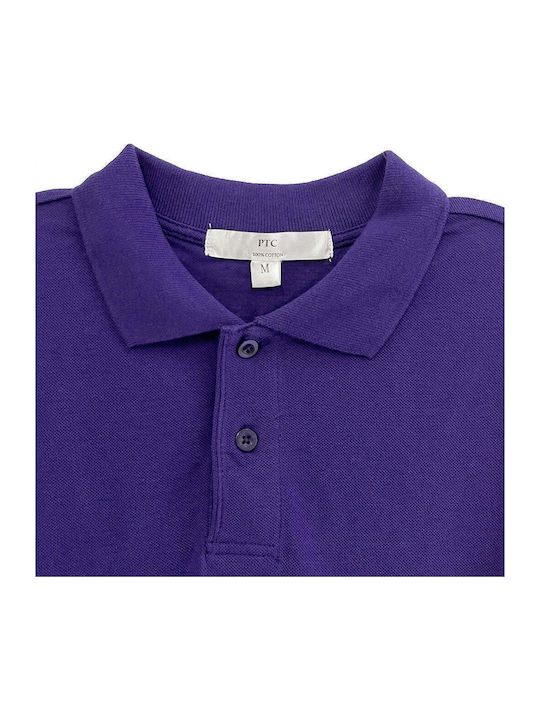 Polo Short Sleeve Blouse Purple