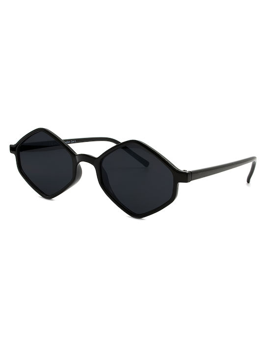 Awear Women's Sunglasses with Black Plastic Frame and Black Lens