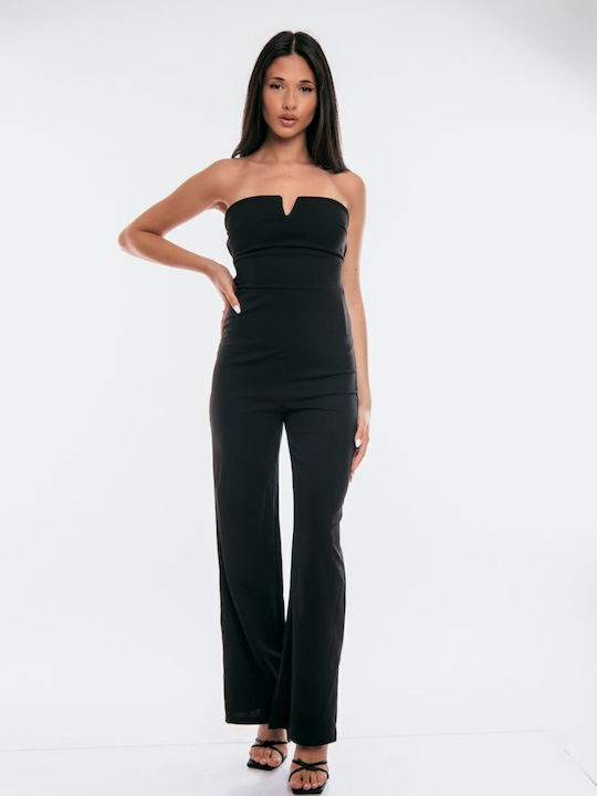 Γυναικεία Strapless Ολόσωμη Φόρμα Μαύρο