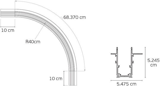 VK Lighting Mounting Rail for Lighting Fixtures White 71164-051776