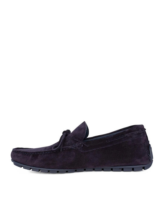 Suede Ανδρικά Μοκασίνια σε Μπλε Χρώμα