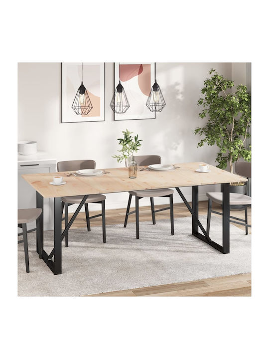 vidaXL Rectangular Table Surface made of Solid Wood Masif Pine 100x50x1.7cm 847422 4pcs