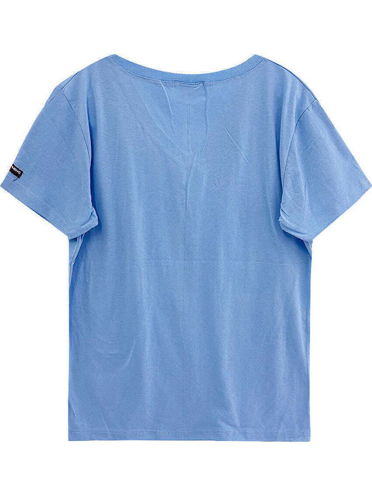 Damen T-Shirt Hellblau