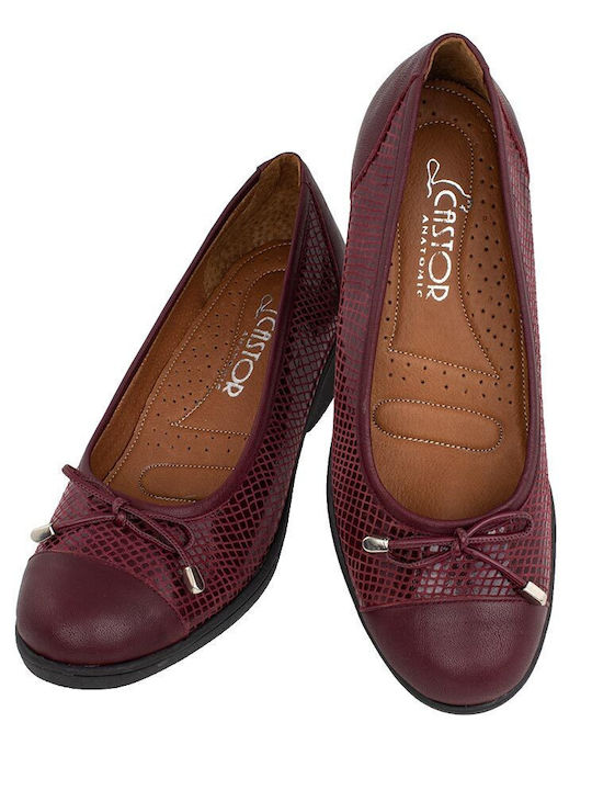 Castor Anatomic Din piele Pantofi cu toc Burgundy