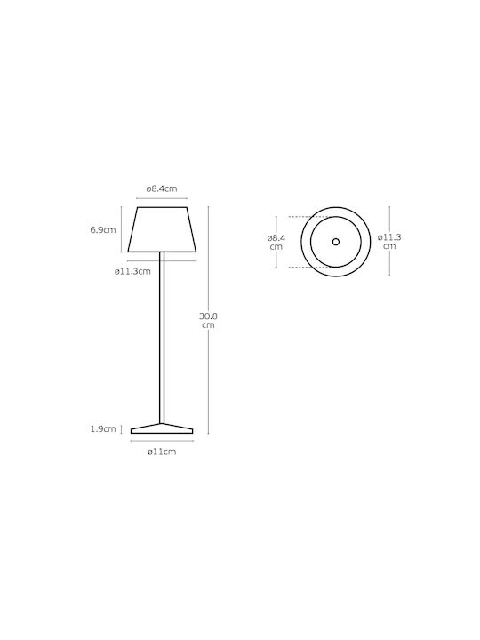 VK Lighting Настолна LED Лампа 2W 30.8x11.3cm