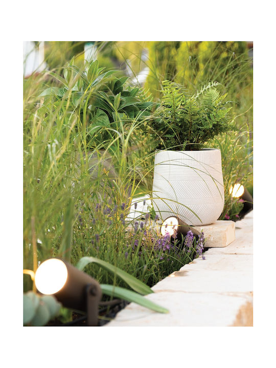 VK Lighting Outdoor Floor Lamp Projector 12W IP54 for GU10 Light Bulb Base White