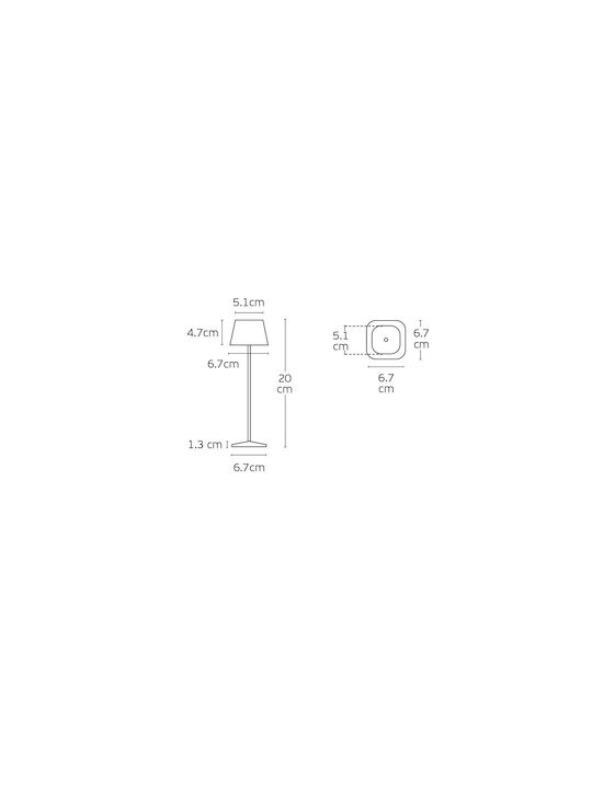 VK Lighting Desktop LED Lamp 2W 20x6.7x6.7cm VK Lighting Desktop LED Lamp 2W 20x6.7x6.7cm