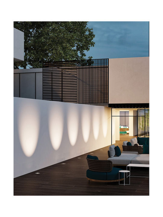 VK Lighting VK Lighting Außenstehlampe LED 15W mit Warmes Weiß Licht IP67 Silber