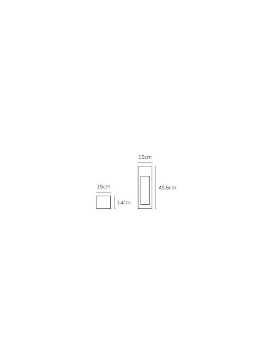 VK Lighting Κολωνάκι LED 12W 45.6x45x14cm VK Lighting Κολωνάκι LED 12W 45.6x45x14cm