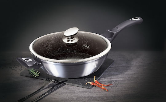 Berlinger Haus Metallic Line Aluminum Pan with Lid with Stone Coating 32cm