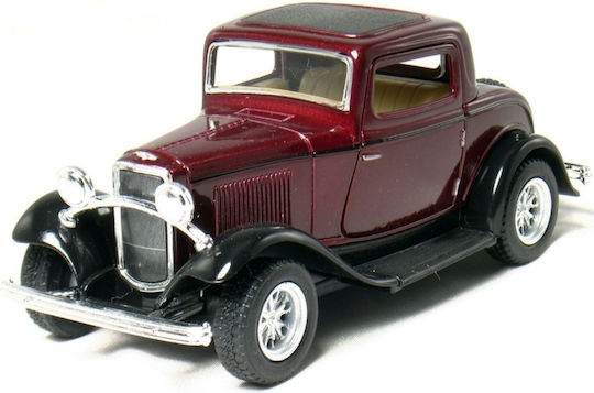Kinsmart 1:34 Metal 1932 Ford 3 Window Coupe Brown Opening Doors Kt5332d