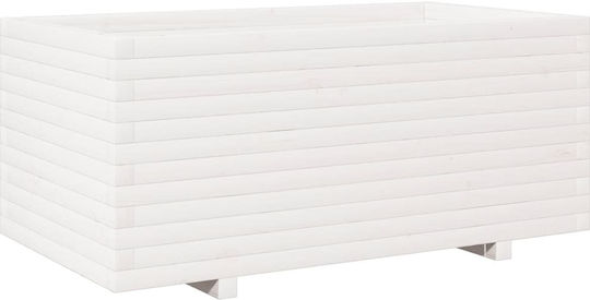 vidaXL Garten Blumenkasten Hölzernes White 110x60x49.5cm.