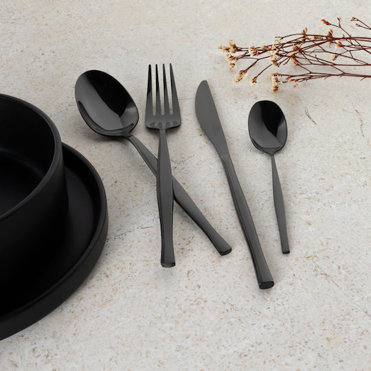 Berlinger Haus Shiny Besteckset Edelstahl Schwarz 24Stück
