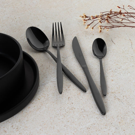Berlinger Haus Glossy Shiny Besteckset Edelstahl Schwarz 24Stück