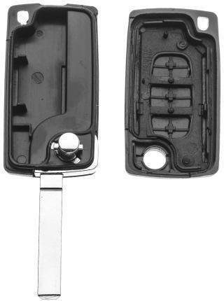 Foldable Car Key Shell with Blade with 3 Buttons for Citroen