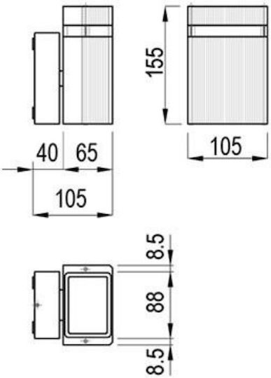 Gtv Wall-Mounted Outdoor Light GU10 IP54