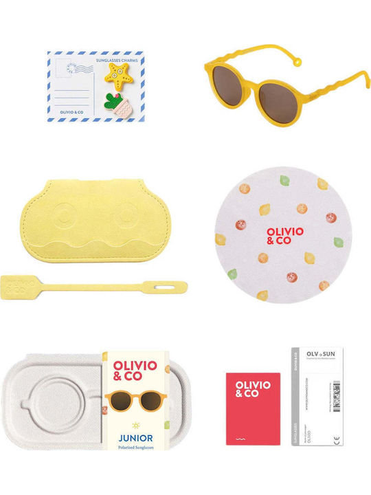 Olivio & Co Oval Kids Sunglasses with Polarized Lenses Yellow for 5-12 Years