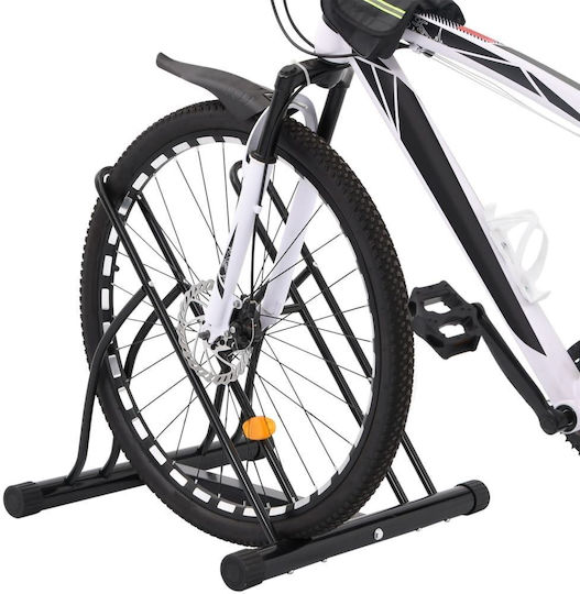 vidaXL Bicycle Stand for 2 Bicycles Floor Steel Black
