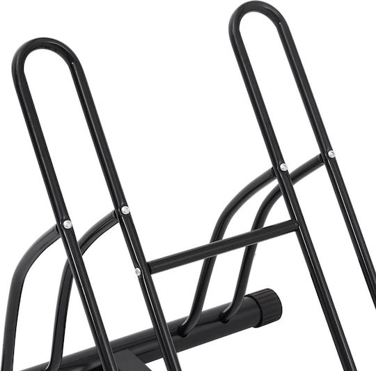 vidaXL Bicycle Stand for 2 Bicycles Floor Steel Black
