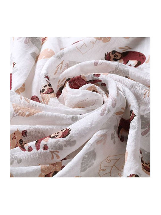 Babyono Muslin Swaddle Wraps Grey Gray 70x70cm. 3pcs