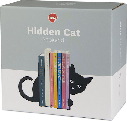 Metallic Bookend in Black Color 1pcs 13.5x10x16cm