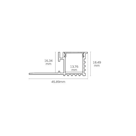 VK Lighting Aluminiumprofil für LED-Streifen 200cm