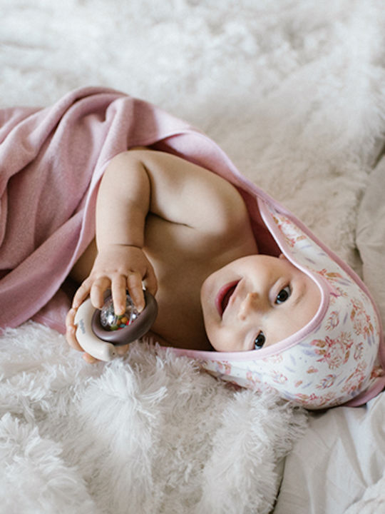 Babyono Baby Hooded Bathrobe Pink 100x100cm