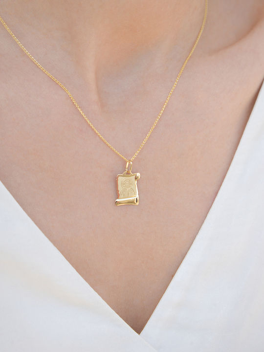 Constantinato Gold Amulet 14k Papyrus