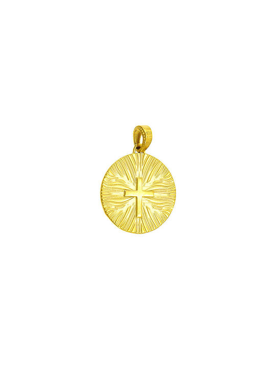 Kritsimis Pendant Kids Talisman Double Sided Constantine from Gold 14K 52RK5571-2771