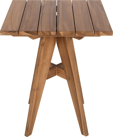 Tisch für kleine Außenbereiche Stabil LEO Massif Wood Teak 60x60x75cm