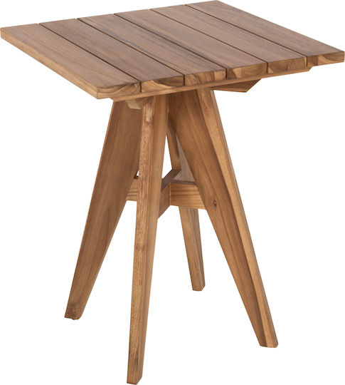 Tisch für kleine Außenbereiche Stabil LEO Massif Wood Teak 60x60x75cm