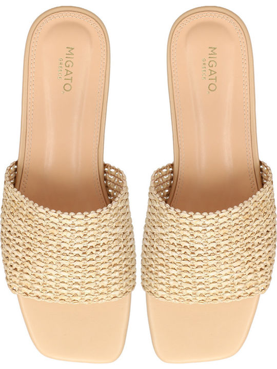 Flache Sandalen für Damen in Beige Farbe