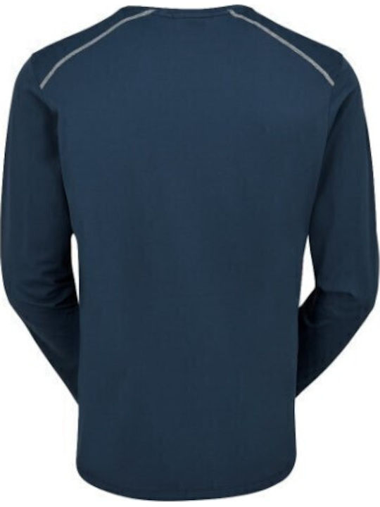 Long Sleeve Athletic Blouse Tempest Blue