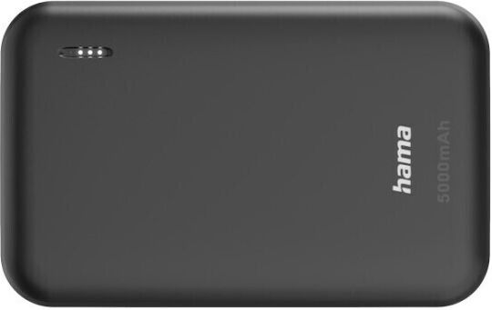 HAMA Pocket 5 Power Bank 5000mAh με 2 Θύρες USB-A Γκρι