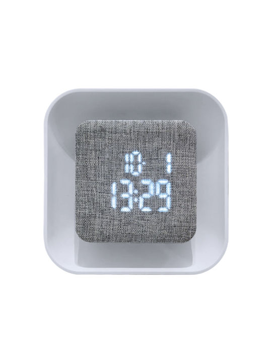 Life Tabletop Digital Clock with Alarm White 221-0391