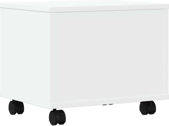 Βάση Εκτυπωτή με Ρόδες Λευκή 41x32x34,5 εκ. (840611)