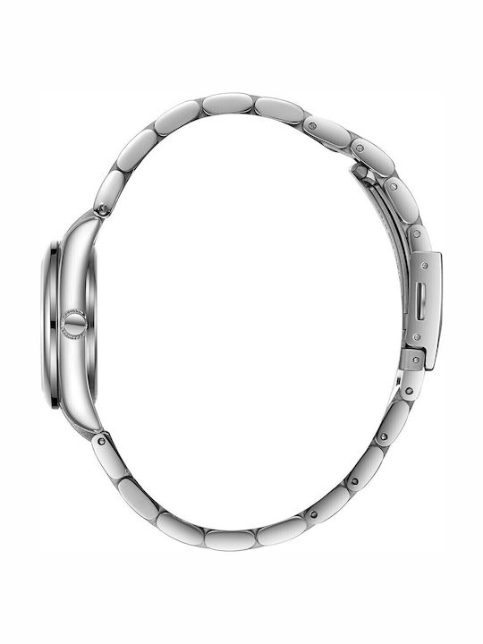 Lee Cooper Crystals Ceas de Damă cu Argintiu Brățară Metalică