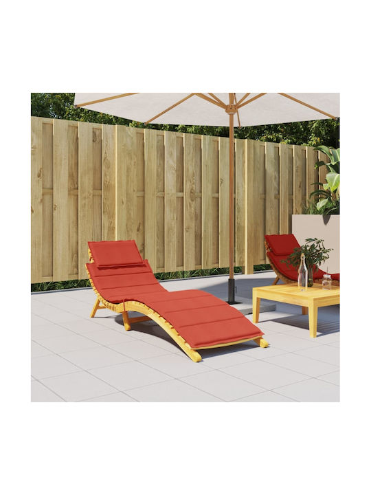 vidaXL Gartenstuhlkissen Mit Rückenlehne Rotes 58x186cm